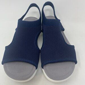 Alegria TraQ Qeen Women's Sandal Navy Blue White Size 38 EU US 8M